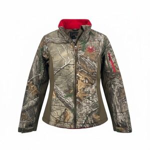 Realtree Women's Xtra Camo Soft Shell Hunting Jacket Small Water Wind Resistant